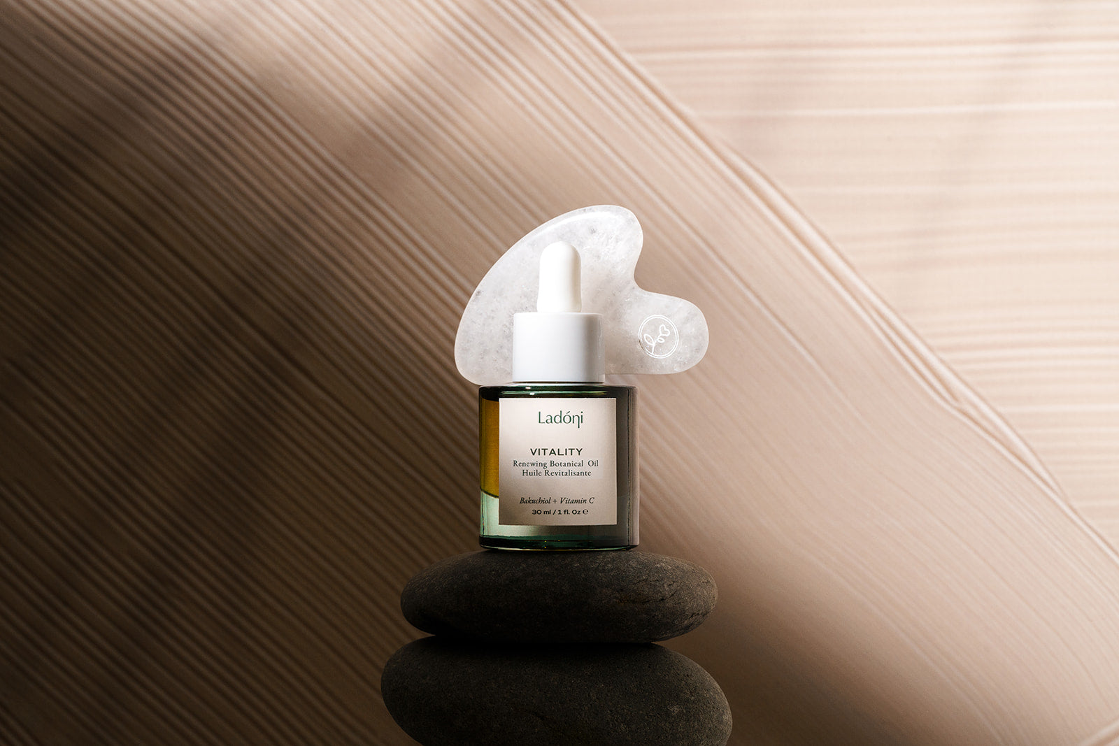 Outil facial Gua Sha en jade blanc